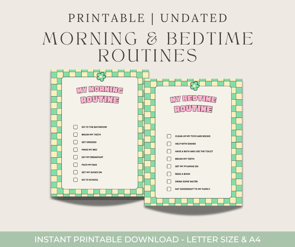 Printable Morning & Bedtime Routines for Kids