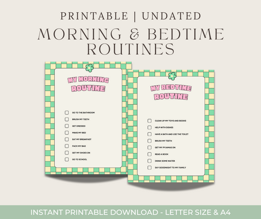 Printable Morning & Bedtime Routines for Kids